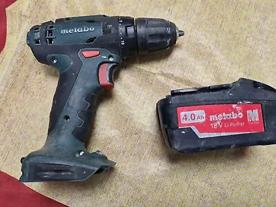 Metabo Drill BS18 18v Drill Driver Plus 4.0Ah Battery Fully Working  • £59.99