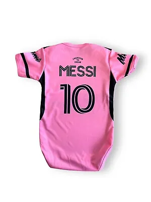 MIAMI MESSI Pink Onesiee Mameluco Baby Outfit 0-6 & 6-12 Months Custom Available • $19