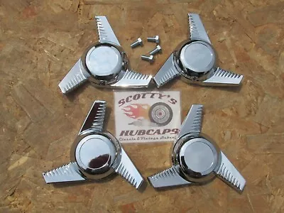 Triple Chrome Plated Zinc 3 Bar Swepted Fluted Spinner Set Of 4 JC5007FS • $59.95
