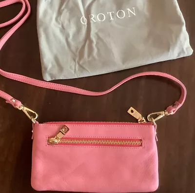 $69.50 • Buy OROTON * Pink * Wallet * Purse * Bag * Clutch * Handbag * Crossbody * Leather *