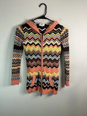 Missoni Target Girls Full Zip Hoodie Zig Zag Cardigan Sz M-B58 • $12