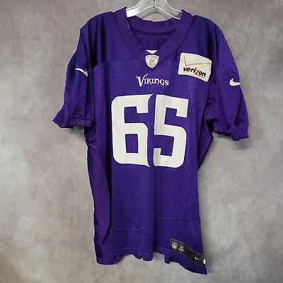 2013 Nike NFL Minnesota Vikings Lucas 65 Practice Worn Game Jersey 56 +2 • $99.99