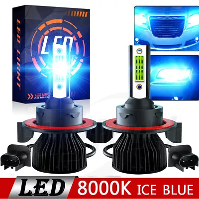 2x H13 9008 LED Headlight Super Bright Bulb Kit 420000LM Blue Hi-Lo Beam 8000K • $16.99