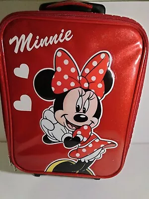 Minnie Mouse Rolling Kids Suitcase Luggage Disney Parks Authentic • £23.75