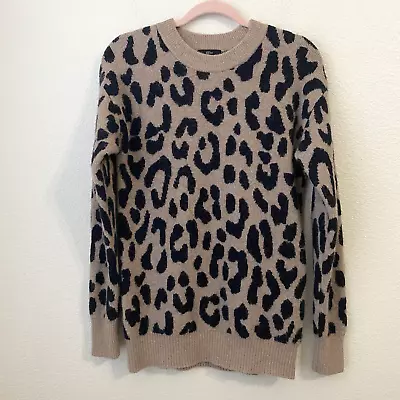 J Crew Sweater Womens XS Wool Alpaca Blend Leopard AB803 Animal Print Pullover • $28