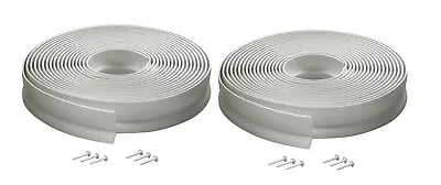 2 ~ M-D White Vinyl Door Set Seal W/ Hardware For Garage Doors 30' L X 1  1 Pk • £66.58