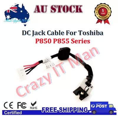 DC Jack Power Socket Cable For Toshiba Satellite P850 P855 Series 8cm 4 Pin • $9.79