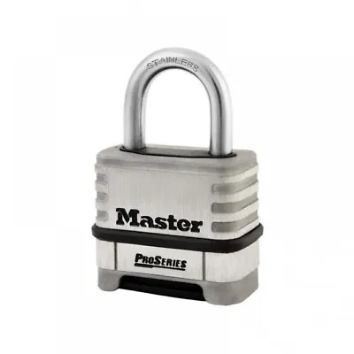 Master Lock Padlock 4 Digit Combination Pro Series Stainless Steel Compact 57mm • £45