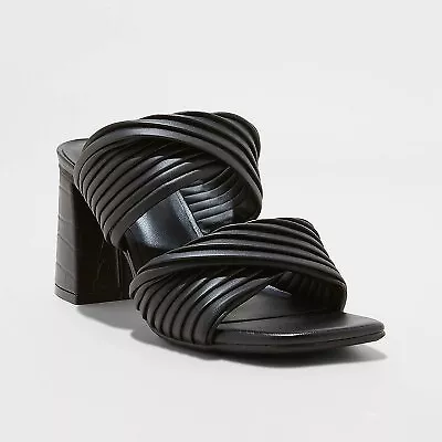 Women's Jessa Mule Heels - A New Day Black 7.5 • $11.27