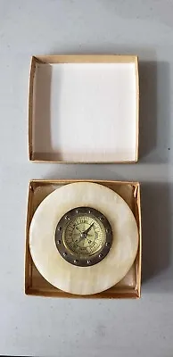 Vintage Win Paperweight Desktop Compass Alabaster Marble Base • $24.99