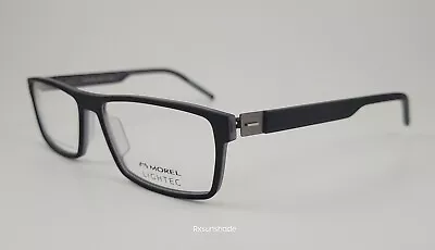 Morel Eyeglasses NEW Lightec 7689L Color NG 011 Black Size 55 Men's Rectangle • $129.79