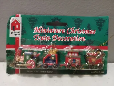 Vintage Christmas House Brand Miniature Train Set Christmas Ornament  • $6.99