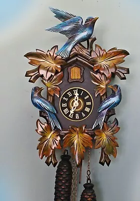 Cuckoo Clock 8 Day  Vintage West Germany  Black Forest One Of A Kind  Decorative • $379