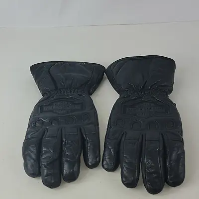 Harley Davidson Windshielder Gauntlet Black Leather Men's Gloves • $101.07