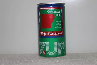 7-up Soda Bi-cenntenial States Can 1976 - Arkansas - Uncle Sam Puzzle Piece - • $6.73