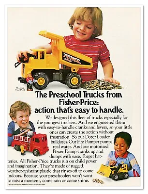 Fisher-Price Preschool Trucks 80s Toddler Toys Vintage 1985 Print Magazine Ad • $7.76