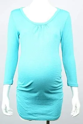 Michael Stars 3/4 Sleeve Turquoise Blue Maternity Top Size OS • $10.48