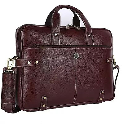 Laptop Leather Bag For Men With Shoulder Straps Brushwood Fits Upto 16 In Bag • $110.49