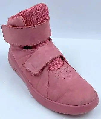 Nike Marxman Premium Womens Sneakers 7 Pink Laceless Basketball Shoes 844928-600 • $69.99