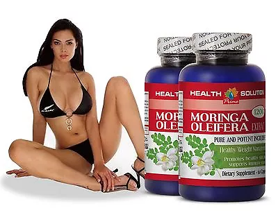 Moringa Oleifera Powder - Moringa Oleifera Organic 1200mg (2 Bottles) • $37.66