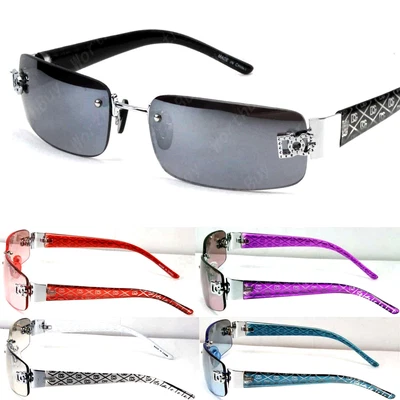$10.49 • Buy New WB Womens Mens Rectangular Sunglasses Designer Shades Fashion Rimless Small 