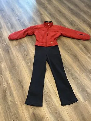 $145 • Buy NILS Vintage Red/ Black One Piece Stirrup Stretch Pants Snow Ski Suit Stirrups 8