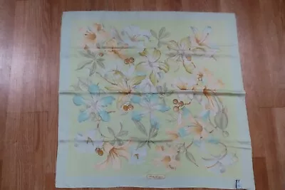 Salvatore Ferragamo Italy Pastel Floral Silk Large Scarf Designer • $69