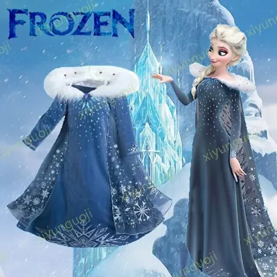 2024 Child Costume Frozen 2 Elsa Dress Up Girls Fancy Party Gifts World Book Day • £13.99