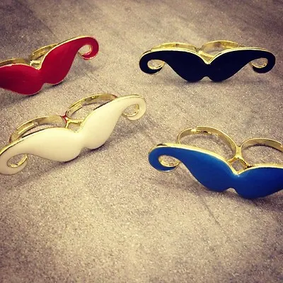 Ring For Two Fingers For Woman Shaped Mustache • $21.52