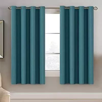 H.VERSAILTEX Linen Blackout Curtain 63 Inches Long For Bedroom / Living Room • $26.59