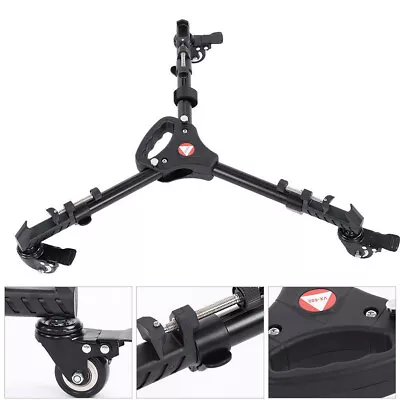 VX-600 Heavy Duty Tripod Dolly With 3 Wheels Photography Adjustable Tripod Legs • £53.43