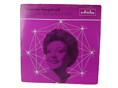 Rare Vtg Vinyl- Zarah Leander Singt - Wenn Der Herrgott Will 7  45 German ARIOLA • $20