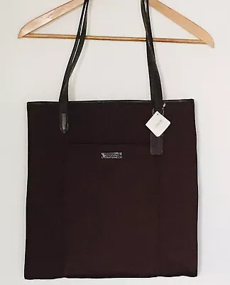 Coach Neoprene NEO Leather Trim Slim Tote Handbag Shoulder Bag Brown NWT • $169.99