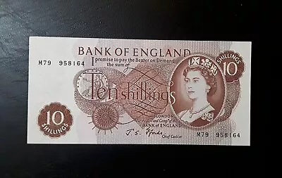 1960's UNCIRCULATED REPLACEMENT  BANK OF ENGLAND TEN SHILLING NOTE .# M79 958164 • £4.90