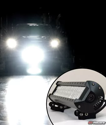 22  120W CREE Spot Flood LED Light Bar Offroad Bull Guard Roof Bumper Mount G13M • $77