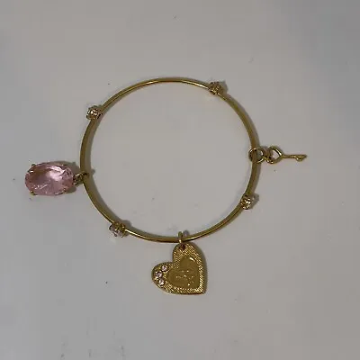 Victoria Secret Gold Tone Charm Bangle Bracelet • $19.99