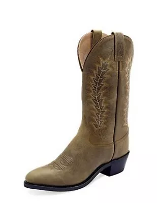 Old West Western Boots Womens Leather Stitched Brown OW2038L • $103.95