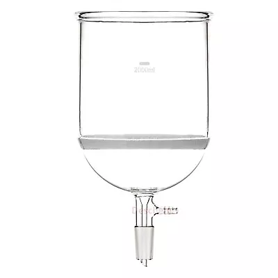 $92.99 • Buy 2000ml,24/40,Glass Buchner Funnel,2L Core Filter Funnels,10mm Vacuum Adapter