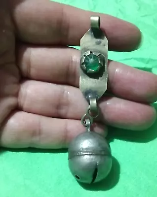 Rare Ancient Silver Medieval Pendant Bell Amulet Artifact Authentic • £34.53