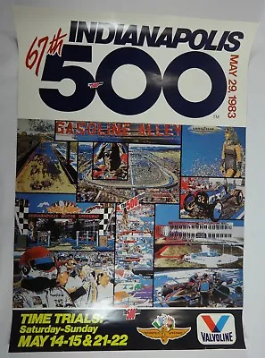 1983 Indianapolis 500 Time Trials: Collector Poster Indy 500 IndyCar • $19.99