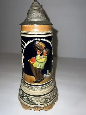 VTG Mapsa Beautifully Crafted 9.5  Musical German Beer Stein Mug With Pewter Lid • $22.49