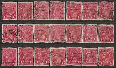 KGV'S       GROUP Of 1d REDS      SINGLE WATERMARKS     GOOD LOT • $4.95