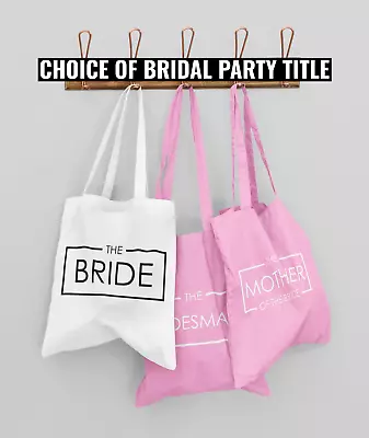 £7.50 • Buy Bridal Party Bride Squad Tote Bag PINK Hen Party Bachelorette Bride Bridesmaid 