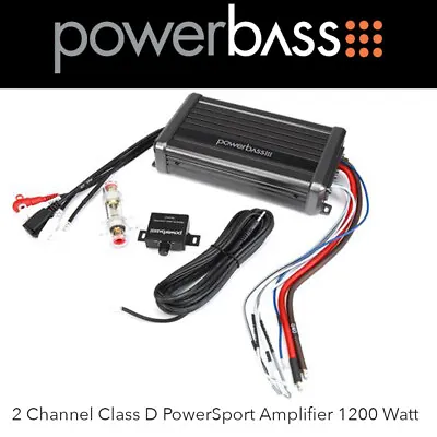 Powerbass XL-2305MX - 2 Channel Class D PowerSport Amplifier 1200 Watts BNIB • £449.95