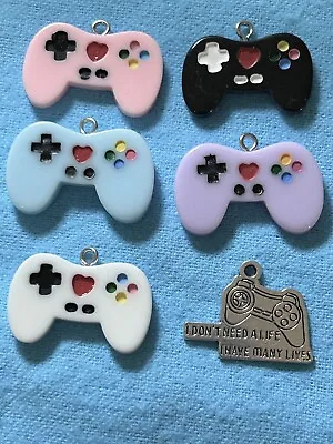 Resin Game `controller Charms Pendants And Alloy Quote Charms Gaming Charms • £2.40