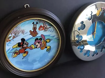 $48 • Buy Walt Disney Characters 1984 Plate Schmid Michael Graves Mickey Wall Clock Lot