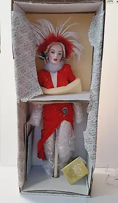 Franklin Heirloom Dolls Marilyn Monroe Porcelain Doll Red Sequin Dress With Box • $69.95