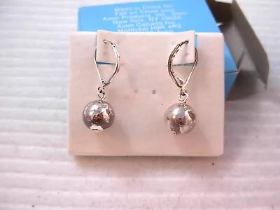 Avon BEAD DROP LEVERBACK Pierced Earrings 2005 NIB NOS Silvertone • $4