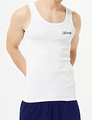 Mens 100% Cotton Vest Summer Muscle Gym Training Tank Top Undershirt Multi Pack • £3.30