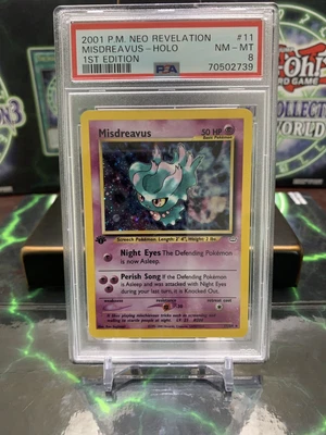 $84.99 • Buy Pokemon Misdreavus Neo Revelation 1st Edition Holo Rare 2001 #11/64 PSA 8 Nm-MT
